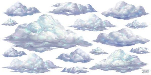Plane & Cloud Murals - Kids Room Mural Wall Decals