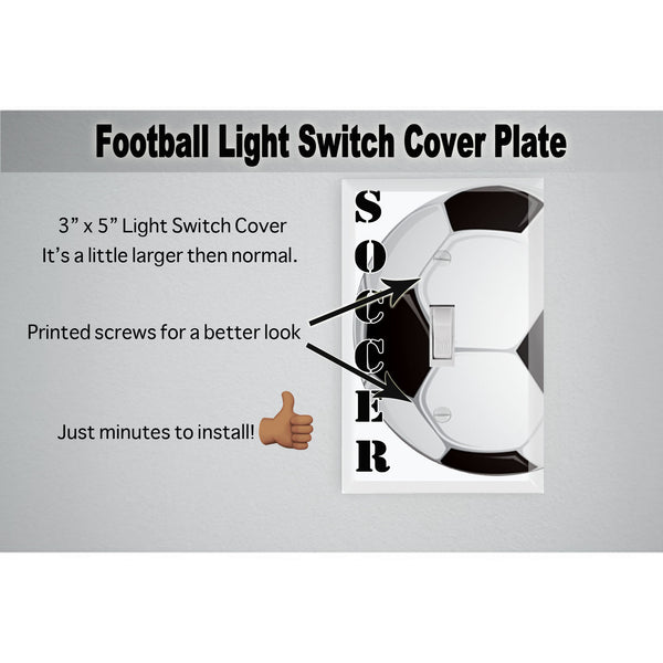 Soccer Light Switch Cover Plate
