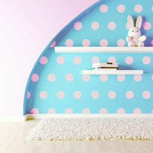 Soft Pink Room Dot Decals - Create-A-Mural