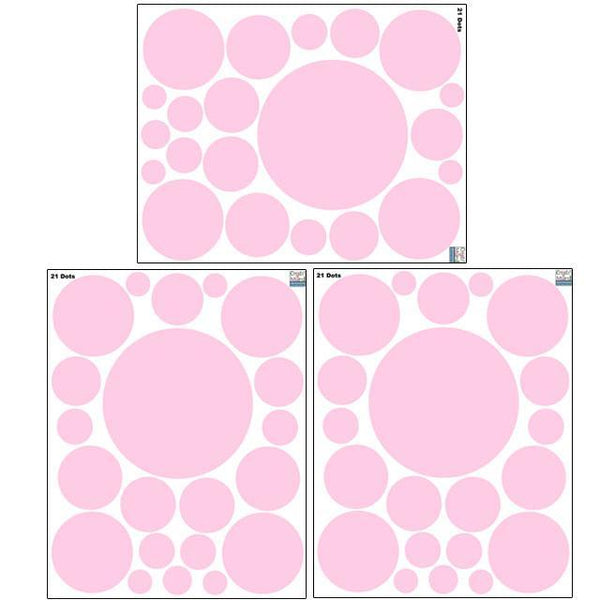 Soft Pink Polka Dot Wall Stickers - Create-A-Mural