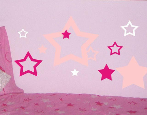 Miniset: Stars Silver -  Wallstickers And Wallpapers Online  Store