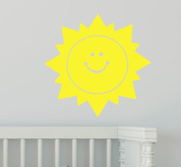Smiley Sun Wall Decal - Kids Room Mural Wall Decals