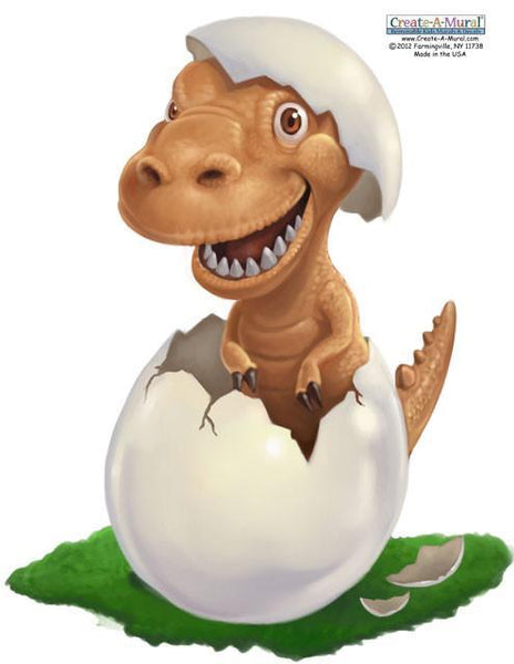 Baby T-Rex Dinosaur Wall Decal -Kids Wall Decals - Kids Room Mural Wall Decals