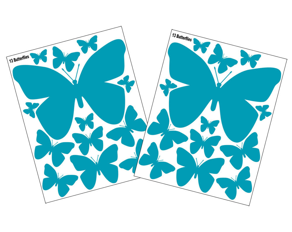 Butterfly Wall Decals-Teal - Create-A-Mural
