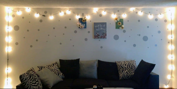 Grey Polka Dot Wall Stickers (63) Wall Dot Decals - Create-A-Mural