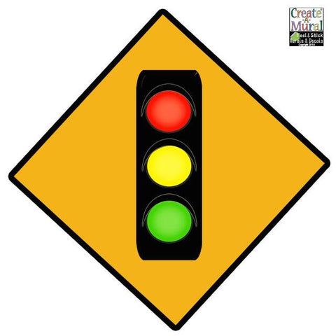 Traffic Light Sign Wall Decal - Kids Room Mural Wall Decals
