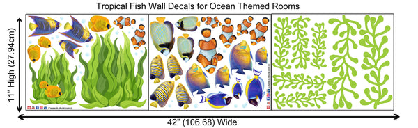 Tropical Fish with Seaweed Decals