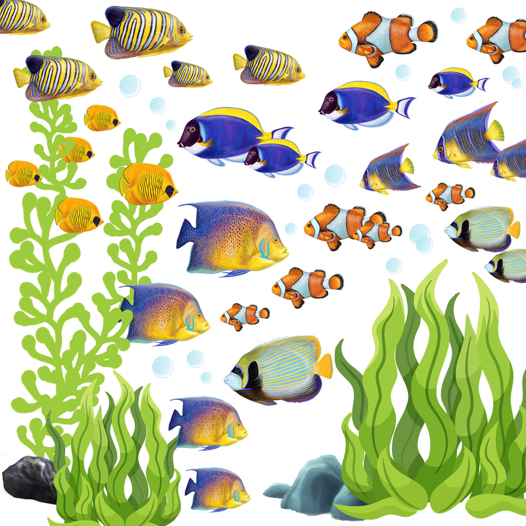 Tropical Fish with Seaweed Decals
