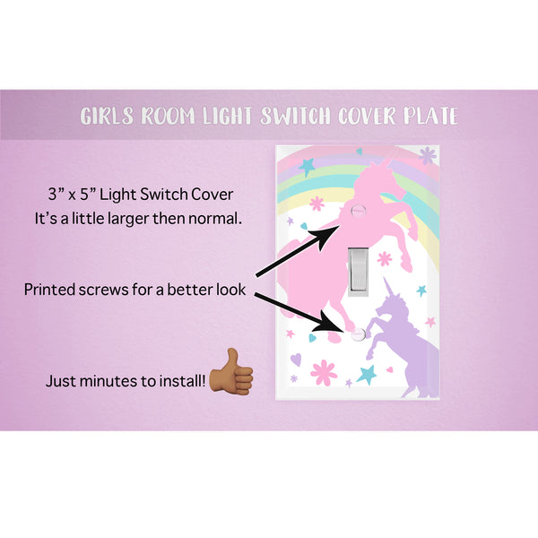 Pastel Unicorn Light Switch Cover