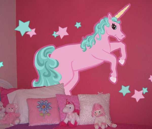 Pastel Unicorn Mural 4' - Create-A-Mural