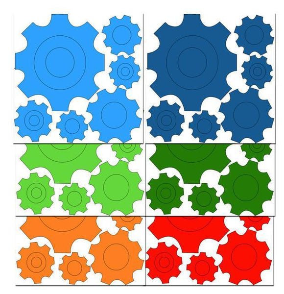 Fun Gears Mural - Kids Room Mural Wall Decals