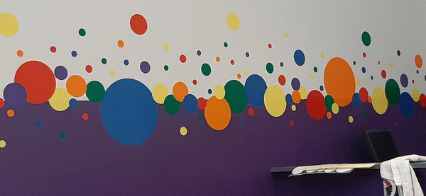 Kids Rooms (252) Rainbow Polka Dot Wall Stickers ~Kids Wall Dot Decals - Kids Room Mural Wall Decals