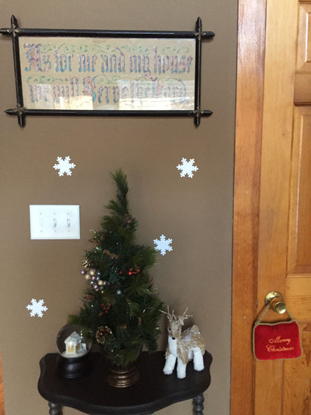 Snowflake Vinyl Wall Decals Christmas Decor (45 stickers) - Kids Room Mural Wall Decals