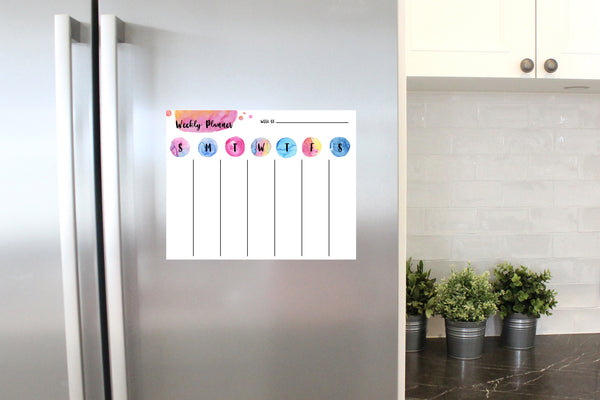 Weekly Calendar Dry  Erase Sheet