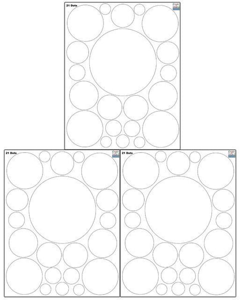 White Polka Dot Wall Decals - Kids Room Mural Wall Decals