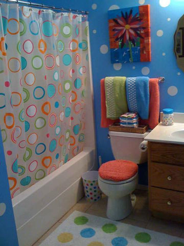 White Polka Dot Wall Decals - Kids Room Mural Wall Decals