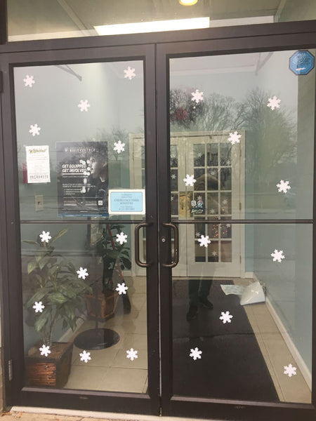 Snowflake Vinyl Wall Decals Christmas Decor (45 stickers) - Kids Room Mural Wall Decals