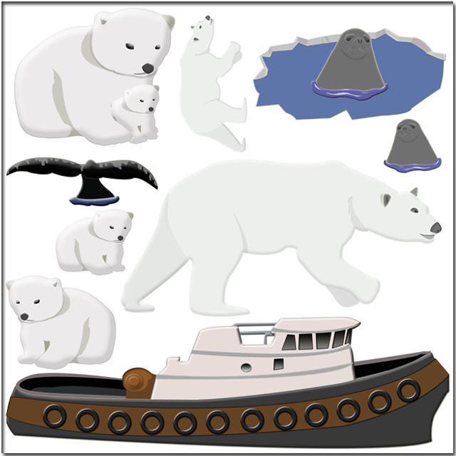 Polar Bear Mural Wall Stickers - Create-A-Mural