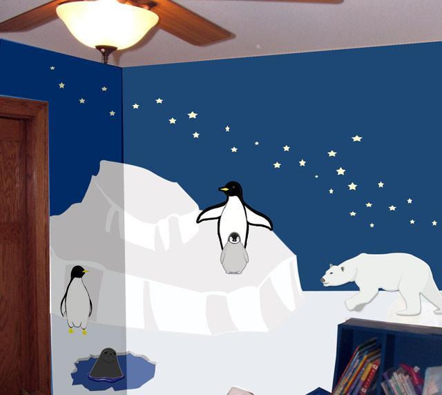 Polar Region Mural Kit- Small - Kids Room Mural Wall Decals