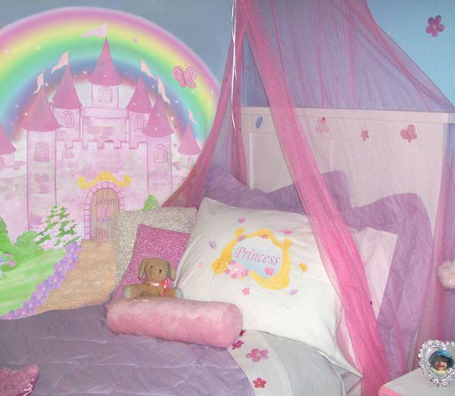 Cinderella Castle Mural - Kids Room Mural Wall Decals