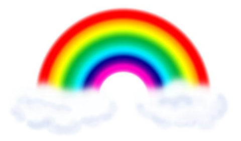Primary Rainbow Wall Decal - Kids Room Mural Wall Decals
