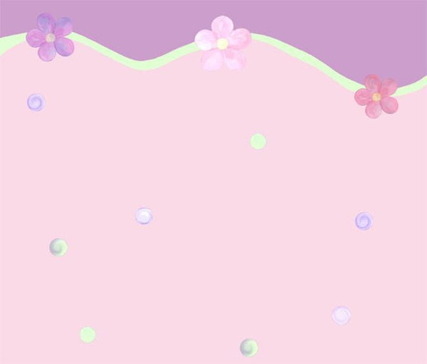 Pastel Flower Dot Room - Kids Room Mural Wall Decals