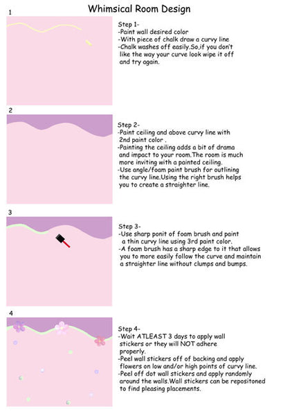 Pastel Flower Dot Room - Kids Room Mural Wall Decals