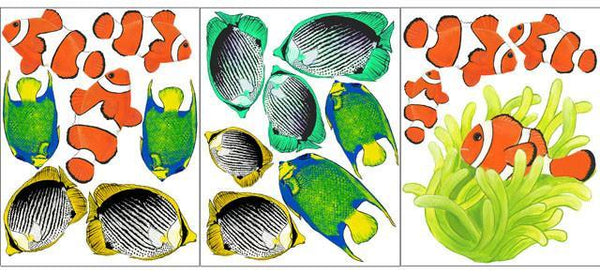 Tropical Fish Wall Decals- 3 pack - Kids Room Mural Wall Decals